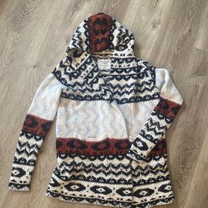 Women’s knit Abercrombie hooded tunic cardigan sweater